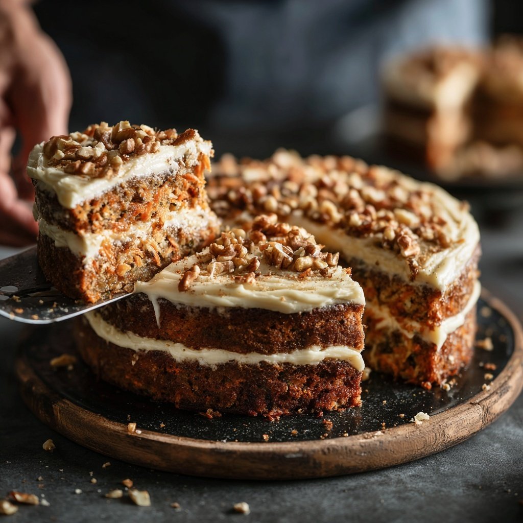 Karottenkuchen Mit Frischkäse Füllung