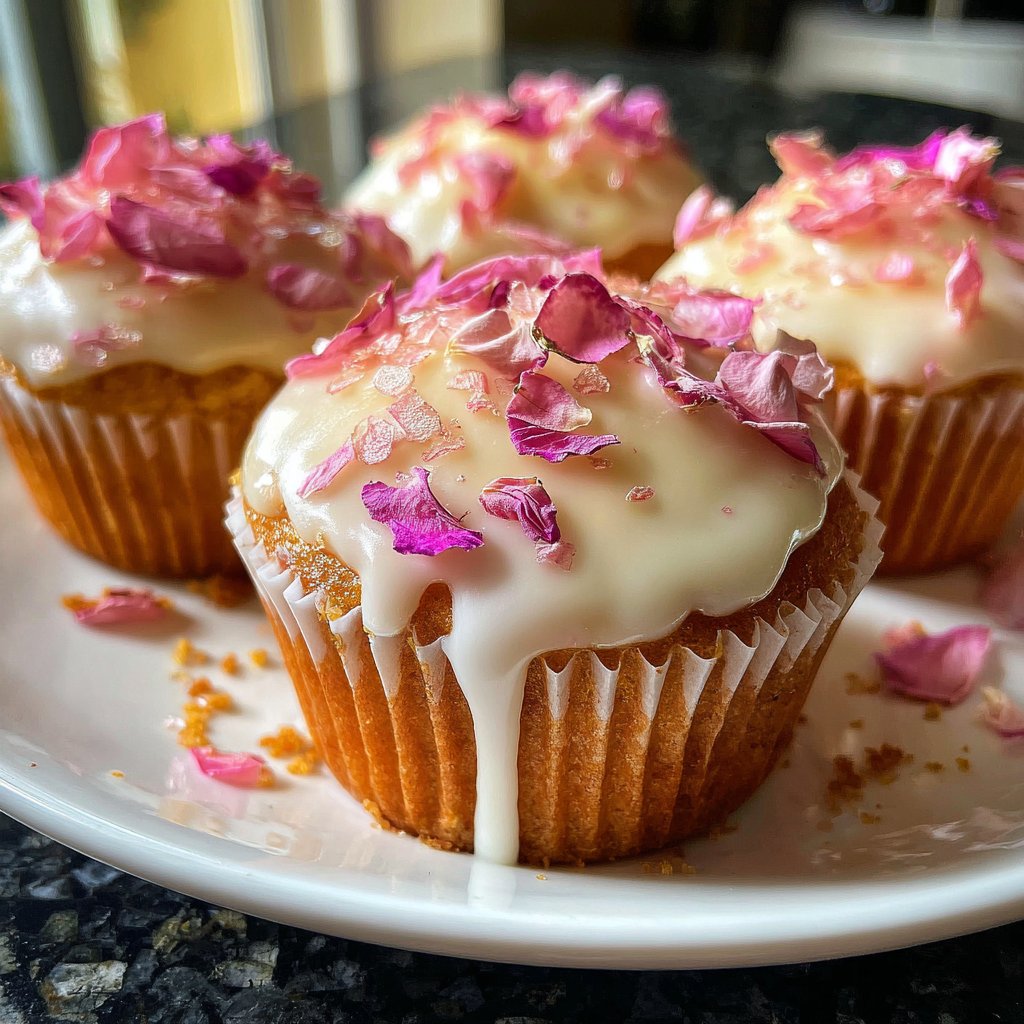 Cupcakes mit Rosen-Dekor