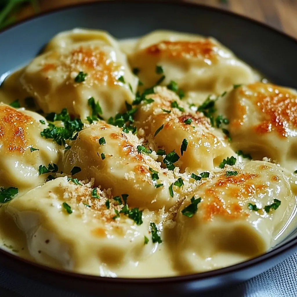 Maultaschen in Käse-Sahne-Soße