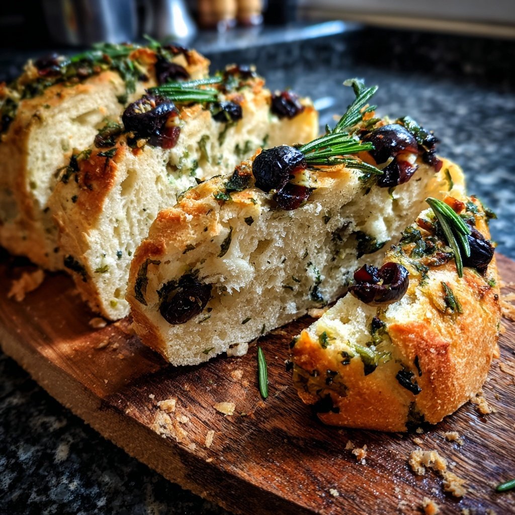 Zupfbrot Mit Oliven Und Kräutern
