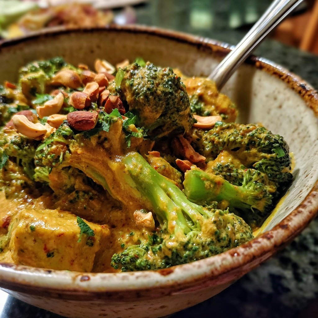 Curry mit Brokkoli und Erdnuss