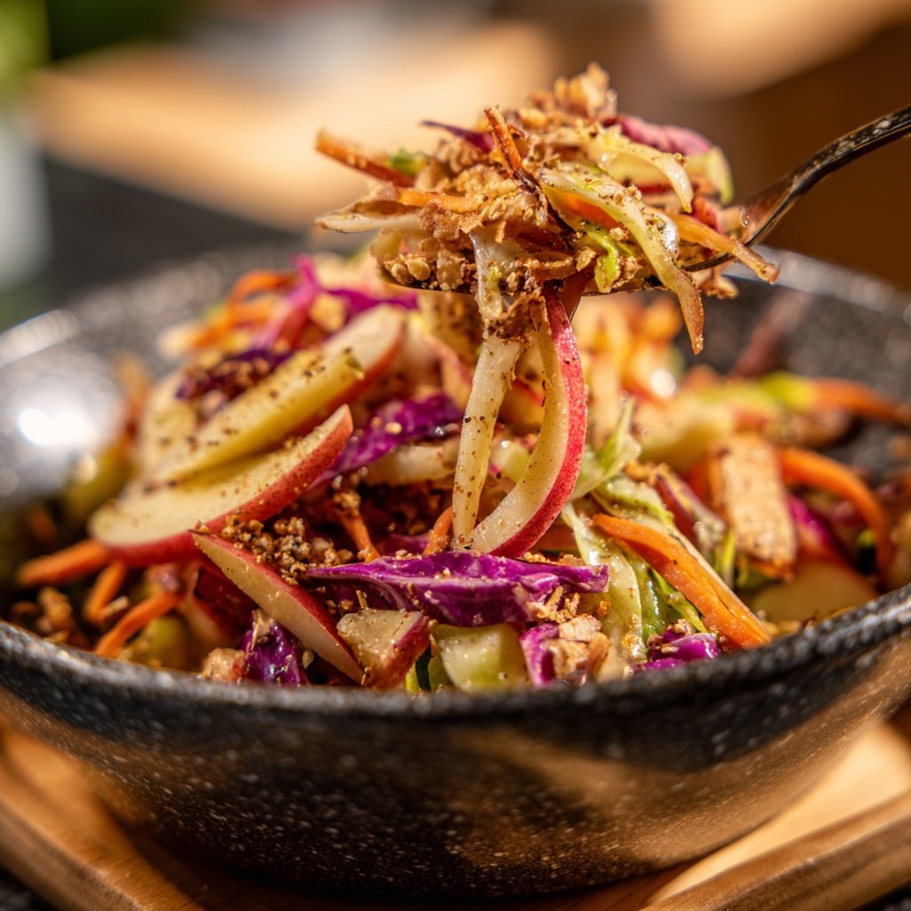 Chinakohl-Apfel-Salat mit veganem Joghurtdressing
