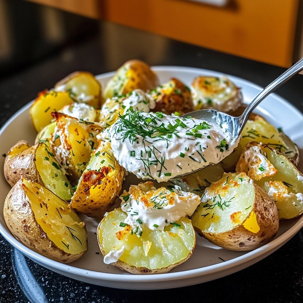 Ofenkartoffeln mit Kräuterquark