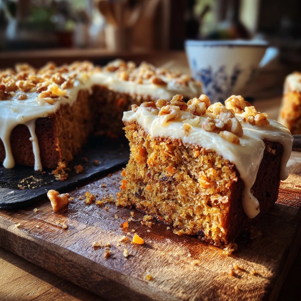 Karottenkuchen Mit Vanille Glasur