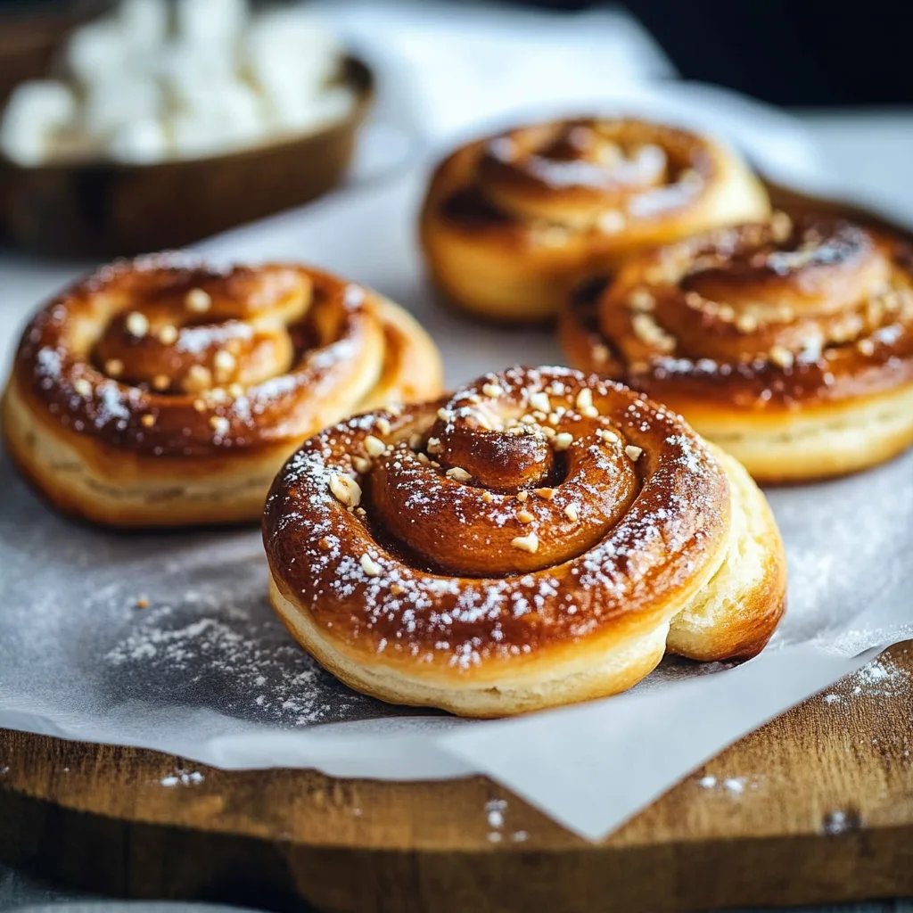 Zimtknoten mit Kardamom – schwedische Zimtschnecken (Kanelknutar)