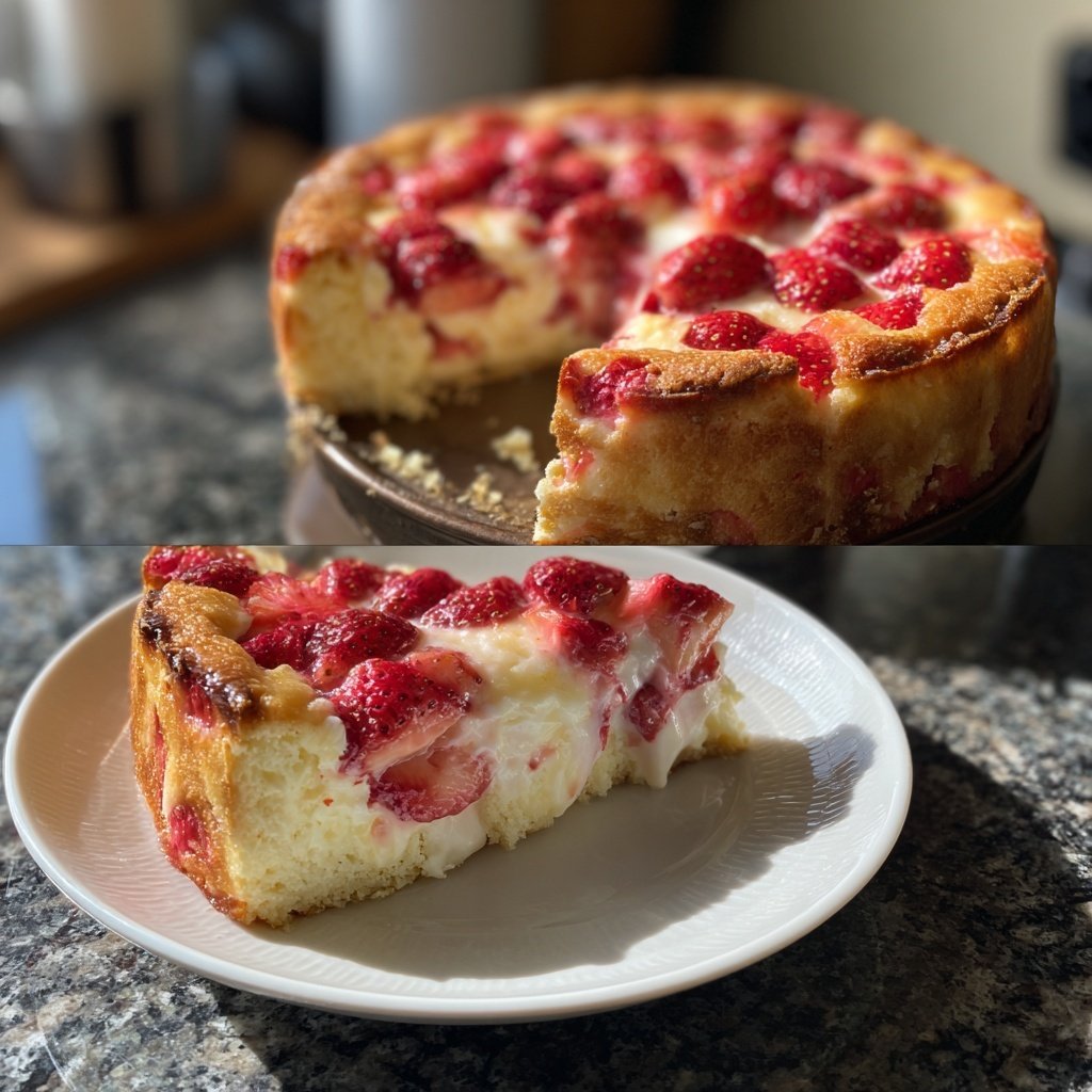 Erdbeerkuchen Mit Quarkfüllung
