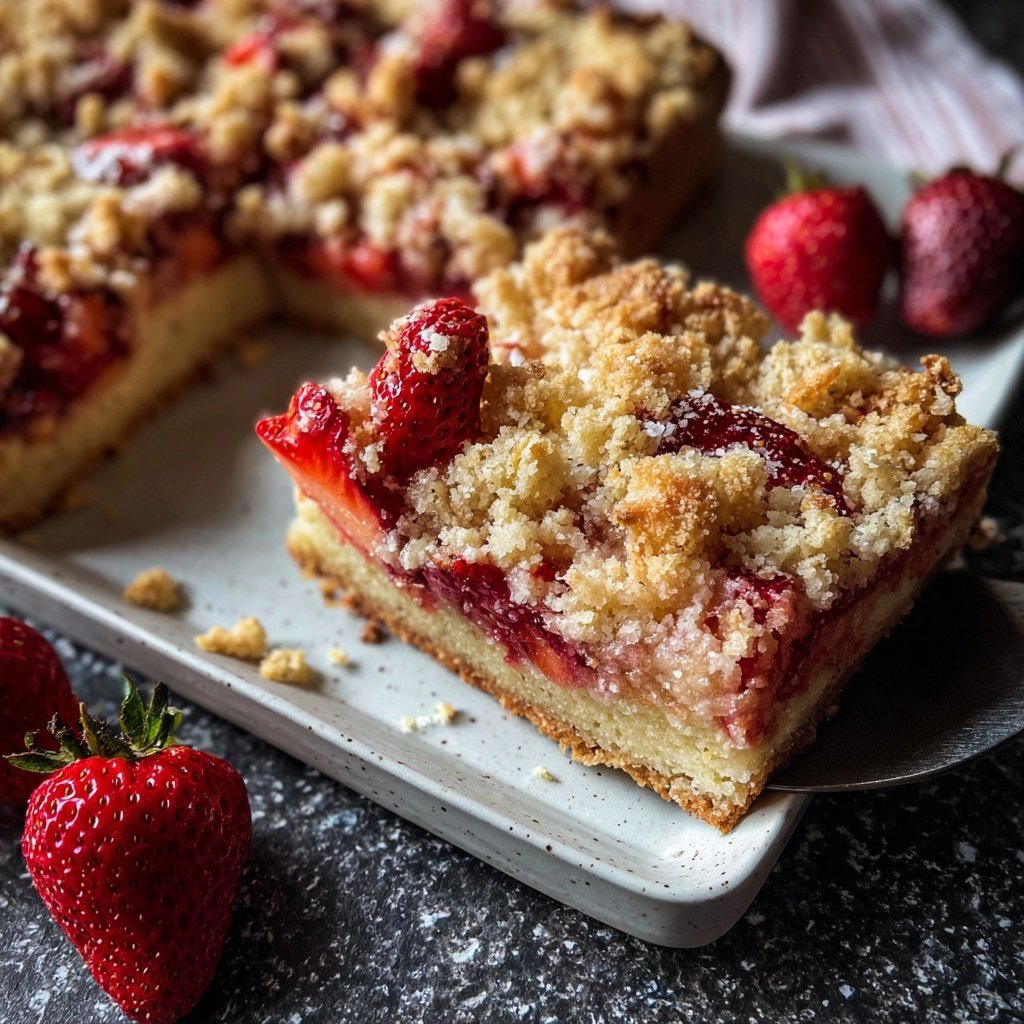 Erdbeer Blechkuchen Mit Streuseln