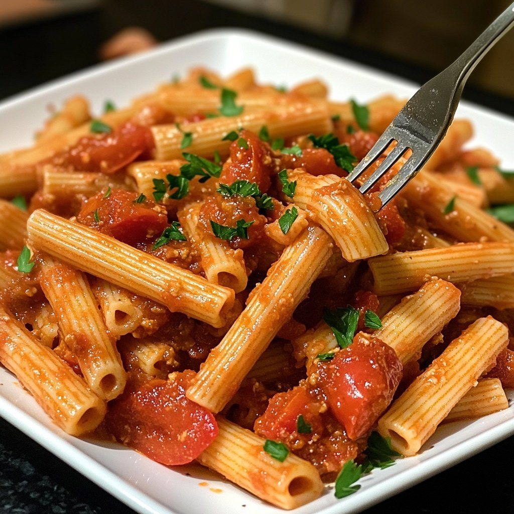 Penne Arrabbiata mit frischen Tomaten