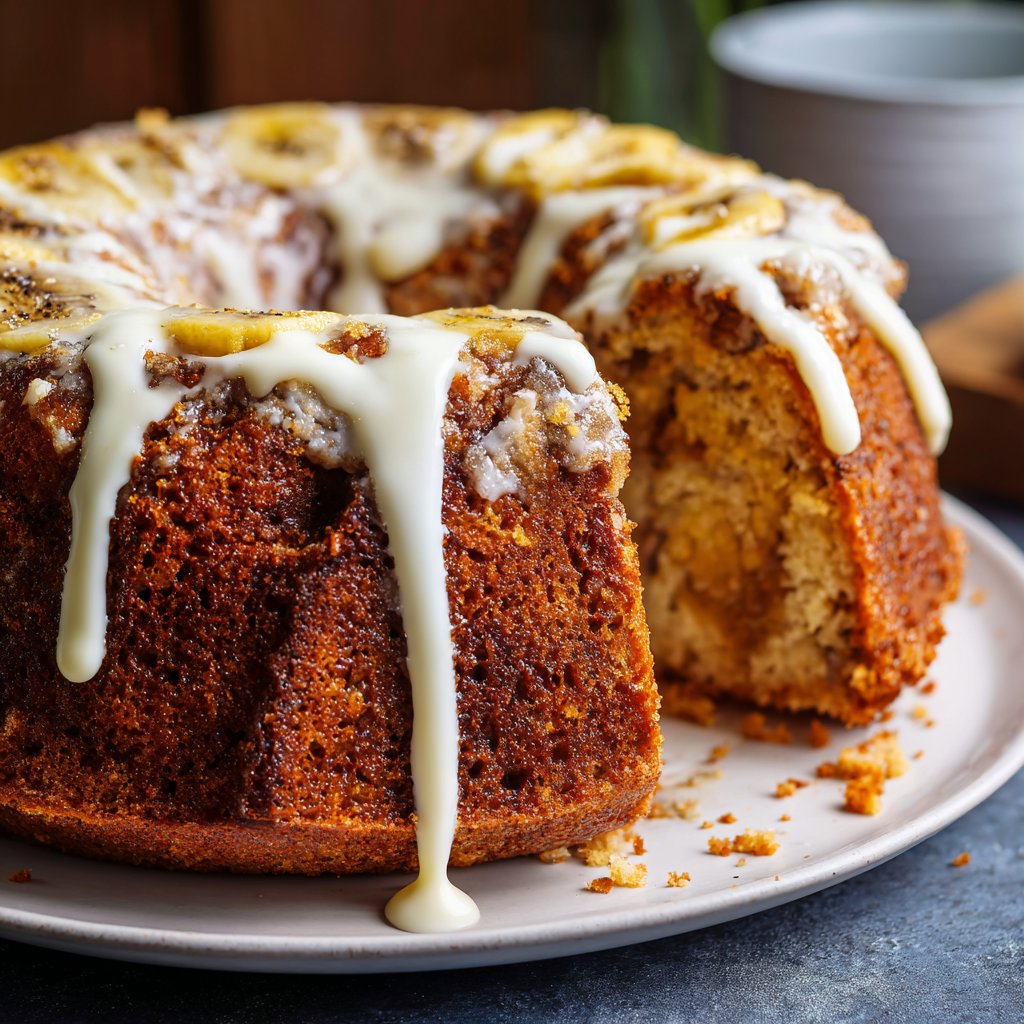 Bananenkuchen mit Joghurt und Zitrone