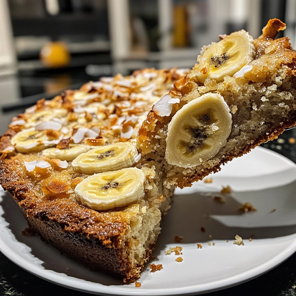 Bananenbrot mit Kokos